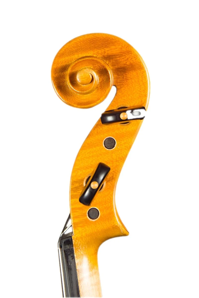 Handmade violin by Gregorio Martini, Opus 01 — scroll