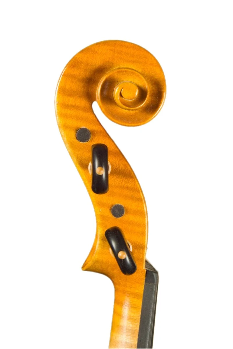 Handmade violin by Gregorio Martini, Opus 02 — scroll
